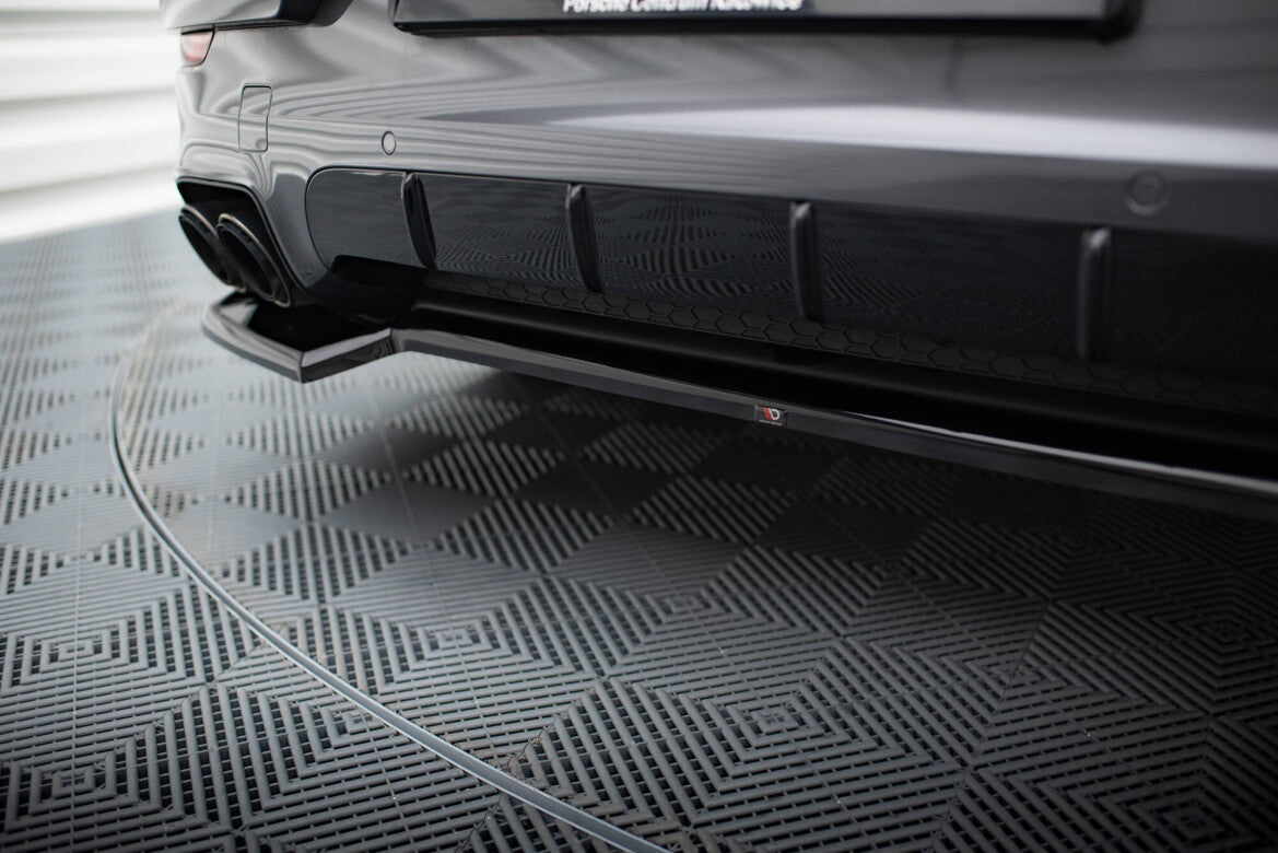 Diffusor Heckansatz passend für Porsche Cayenne SUV / Coupe Mk3 FL schwarz Hochglanz