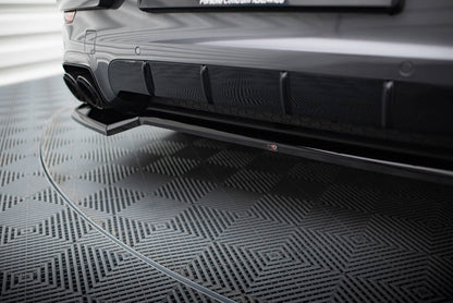 Diffusor Heckansatz passend für Porsche Cayenne SUV / Coupe Mk3 FL schwarz Hochglanz