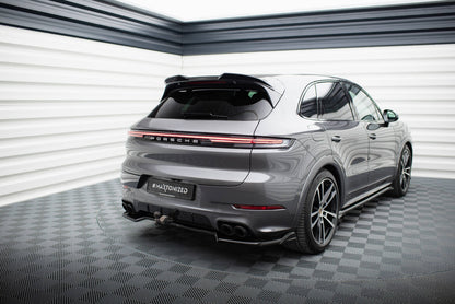 Diffusor Heckansatz passend für Porsche Cayenne SUV / Coupe Mk3 FL schwarz Hochglanz