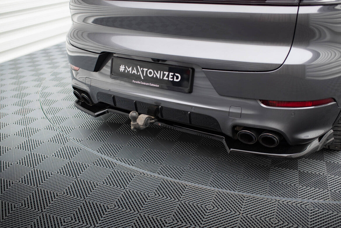Diffusor Heckansatz passend für Porsche Cayenne SUV / Coupe Mk3 FL schwarz Hochglanz