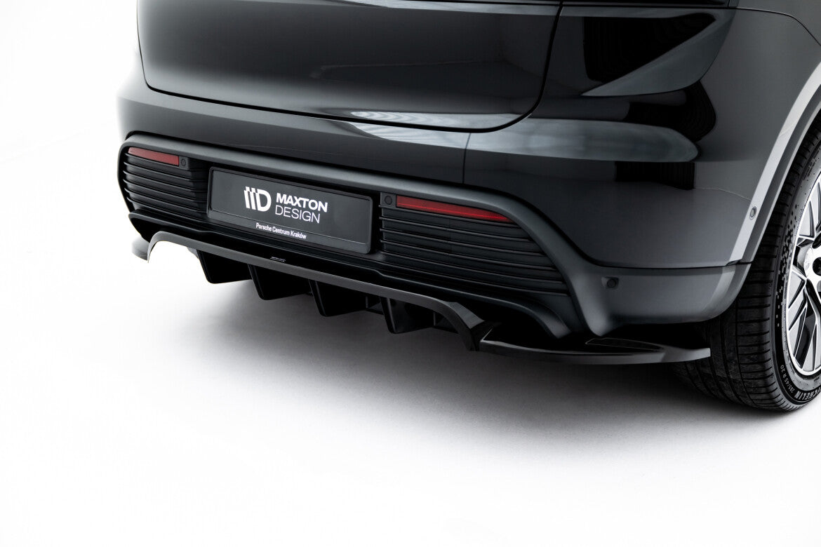 Diffusor Heckansatz passend für Porsche Macan EV Mk1 schwarz Hochglanz
