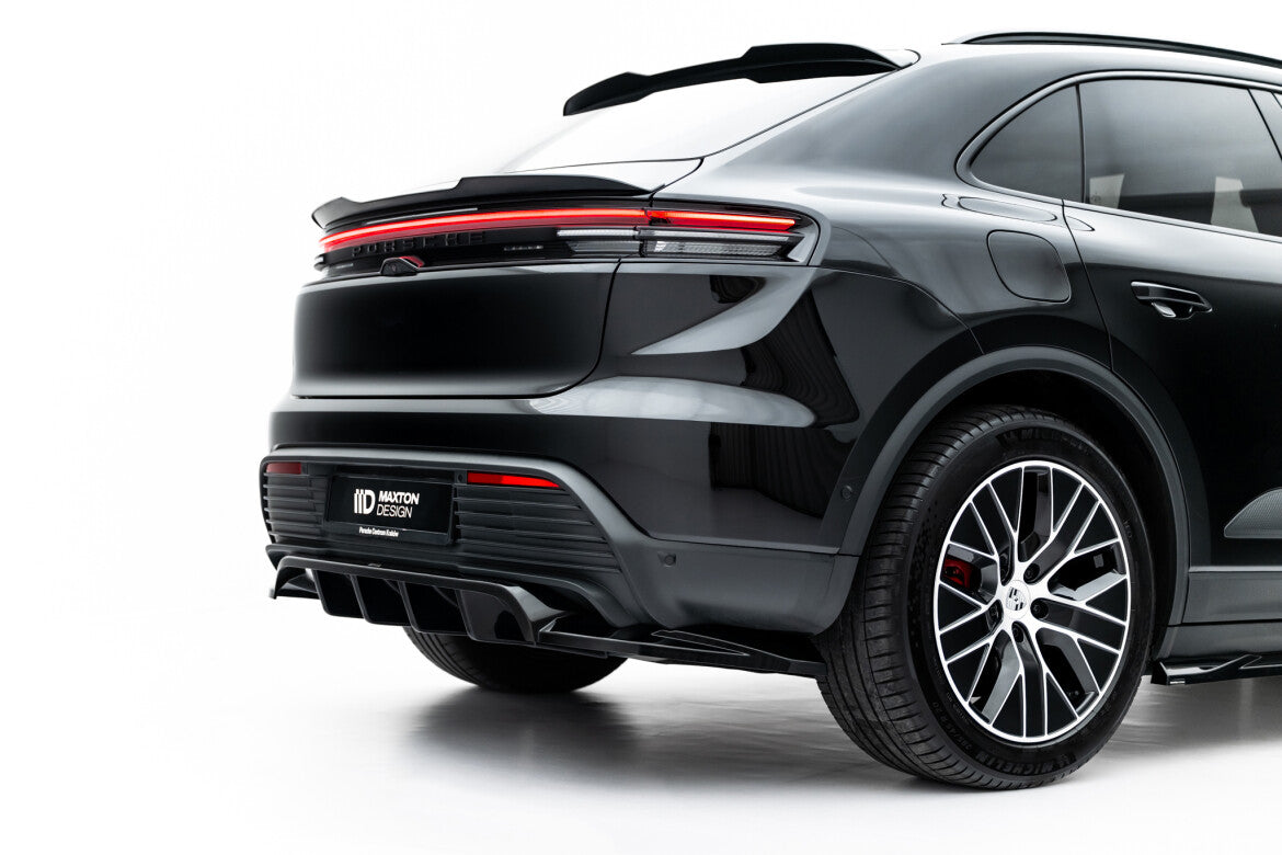 Diffusor Heckansatz passend für Porsche Macan EV Mk1 schwarz Hochglanz