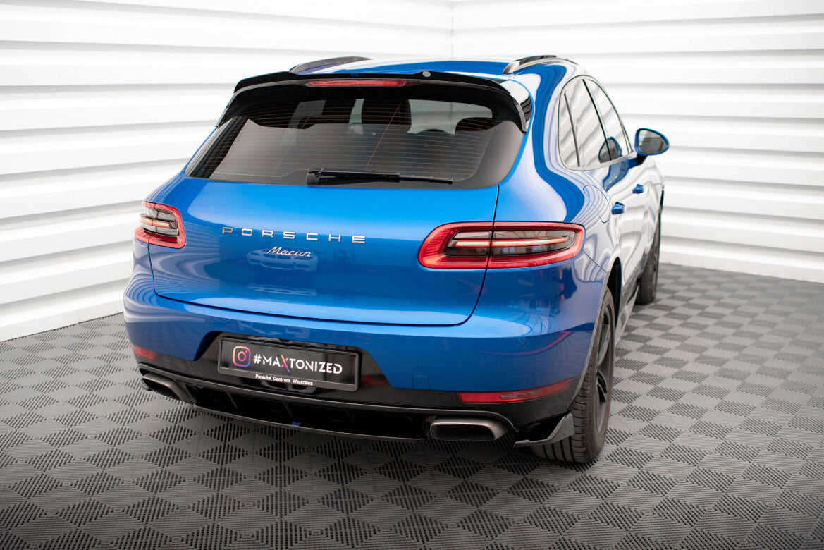 Diffusor Heckansatz passend für Porsche Macan Mk1 schwarz Hochglanz