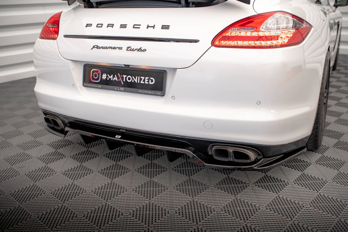 Diffusor Heckansatz passend für Porsche Panamera Turbo 970 schwarz Hochglanz