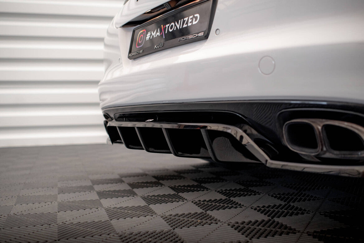 Diffusor Heckansatz passend für Porsche Panamera Turbo 970 schwarz Hochglanz