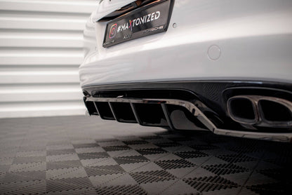 Diffusor Heckansatz passend für Porsche Panamera Turbo 970 schwarz Hochglanz