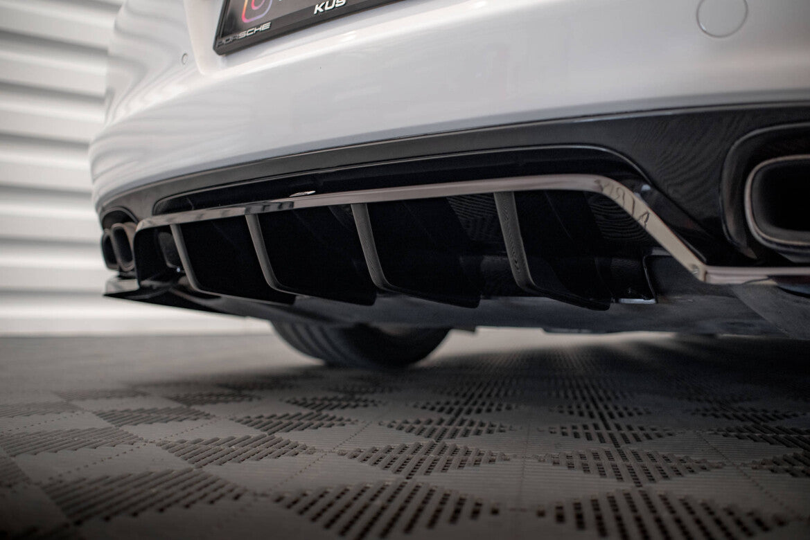 Diffusor Heckansatz passend für Porsche Panamera Turbo 970 schwarz Hochglanz