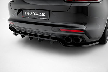 Diffusor Heckansatz passend für Porsche Panamera Turbo S E-Hybrid / Panamera E-Hybrid / Panamera 4S 971 schwarz Hochglanz