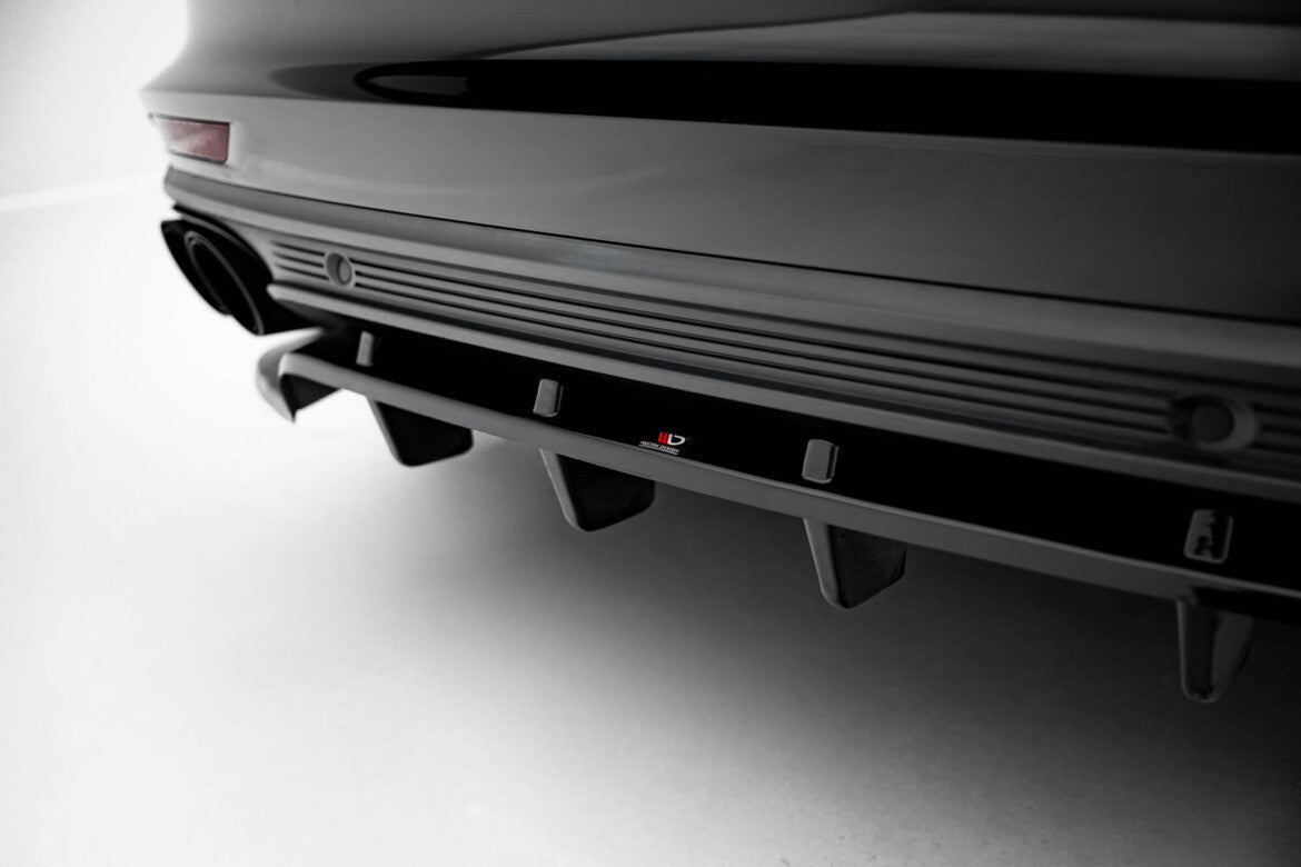 Diffusor Heckansatz passend für Porsche Panamera Turbo S E-Hybrid / Panamera E-Hybrid / Panamera 4S 971 schwarz Hochglanz