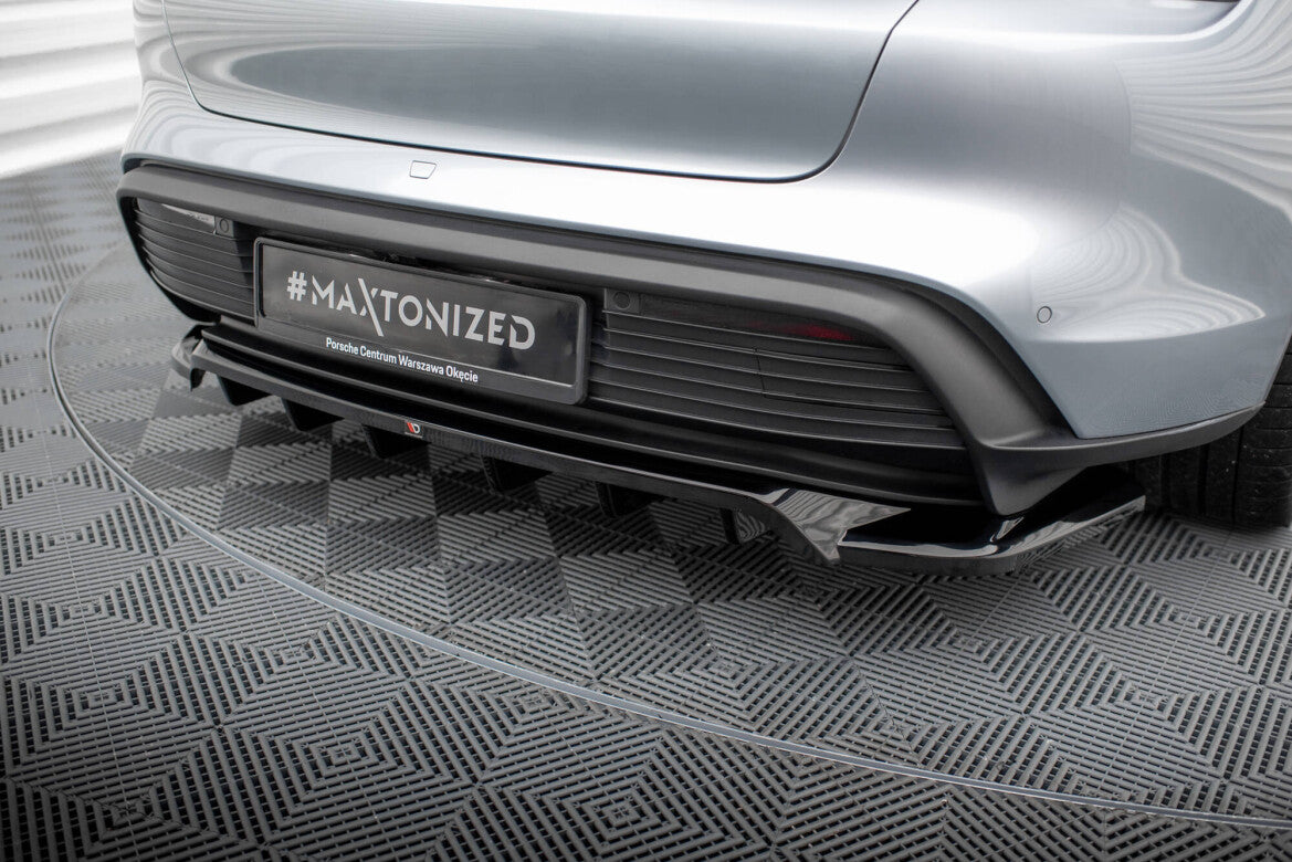 Diffusor Heckansatz passend für Porsche Taycan / Taycan 4 / Taycan 4S / Taycan GTS Mk1 schwarz Hochglanz