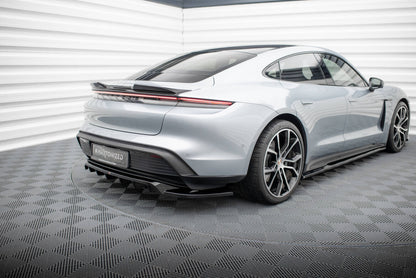 Diffusor Heckansatz passend für Porsche Taycan / Taycan 4 / Taycan 4S / Taycan GTS Mk1 schwarz Hochglanz