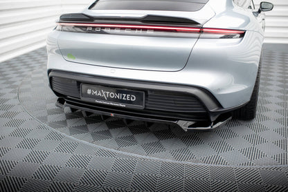 Diffusor Heckansatz passend für Porsche Taycan / Taycan 4 / Taycan 4S / Taycan GTS Mk1 schwarz Hochglanz