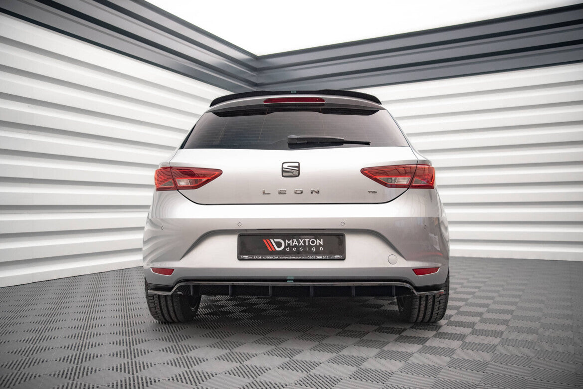 Diffusor Heckansatz passend für Seat Leon Hatchback Mk3 schwarz Hochglanz