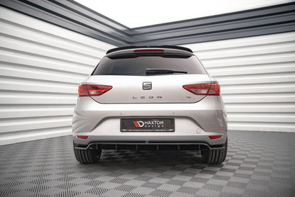Diffusor Heckansatz passend für Seat Leon Hatchback Mk3 schwarz Hochglanz