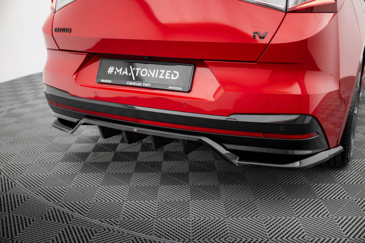Diffusor Heckansatz passend für Skoda Enyaq Coupe iV RS schwarz Hochglanz