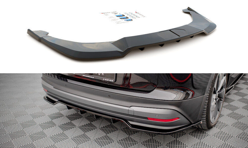 Diffusor Heckansatz passend für Skoda Enyaq iV Carbon Look
