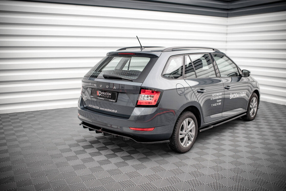 Diffusor Heckansatz passend für Skoda Fabia Combi Mk3 FL schwarz Hochglanz