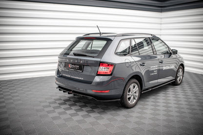 Diffusor Heckansatz passend für Skoda Fabia Combi Mk3 FL schwarz Hochglanz
