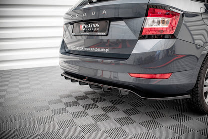 Diffusor Heckansatz passend für Skoda Fabia Combi Mk3 FL schwarz Hochglanz