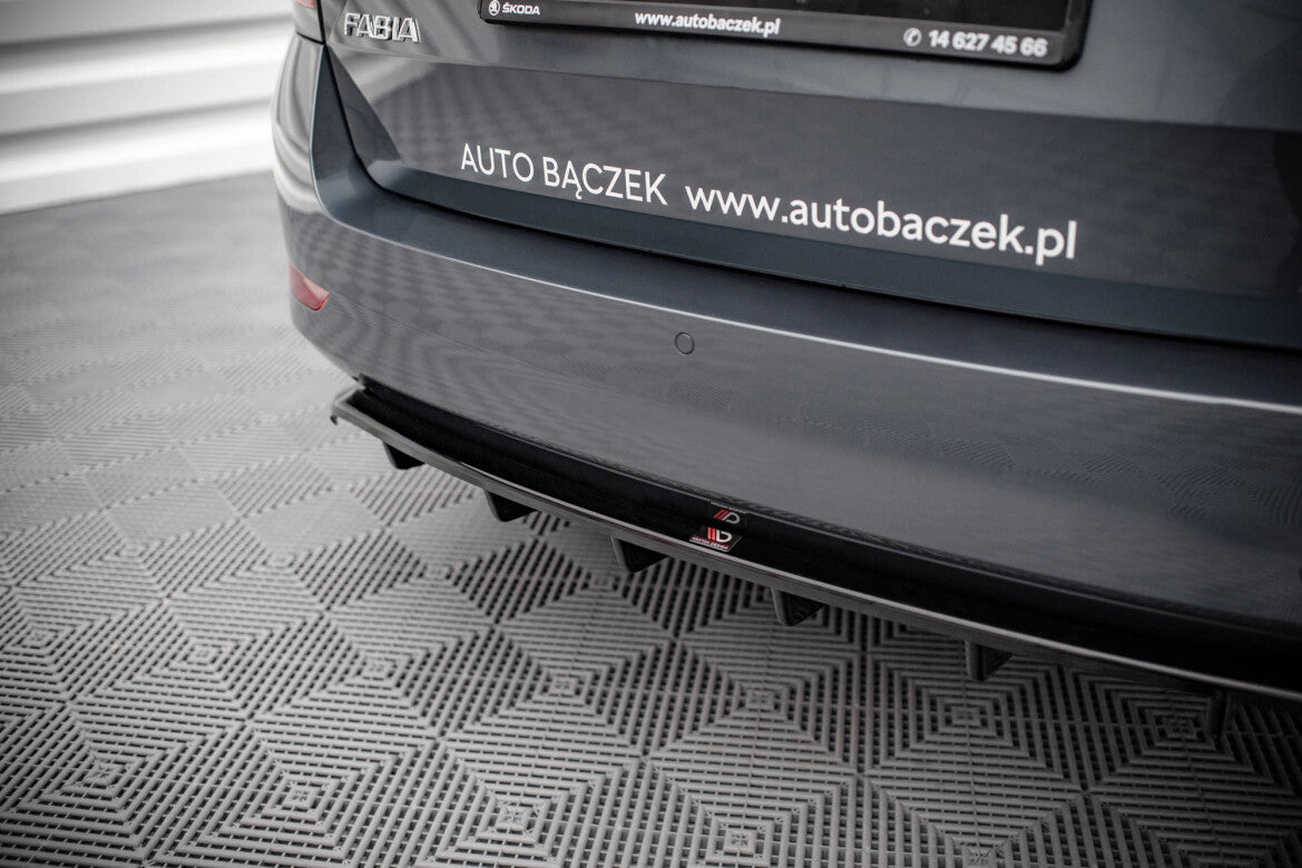 Diffusor Heckansatz passend für Skoda Fabia Combi Mk3 FL schwarz Hochglanz