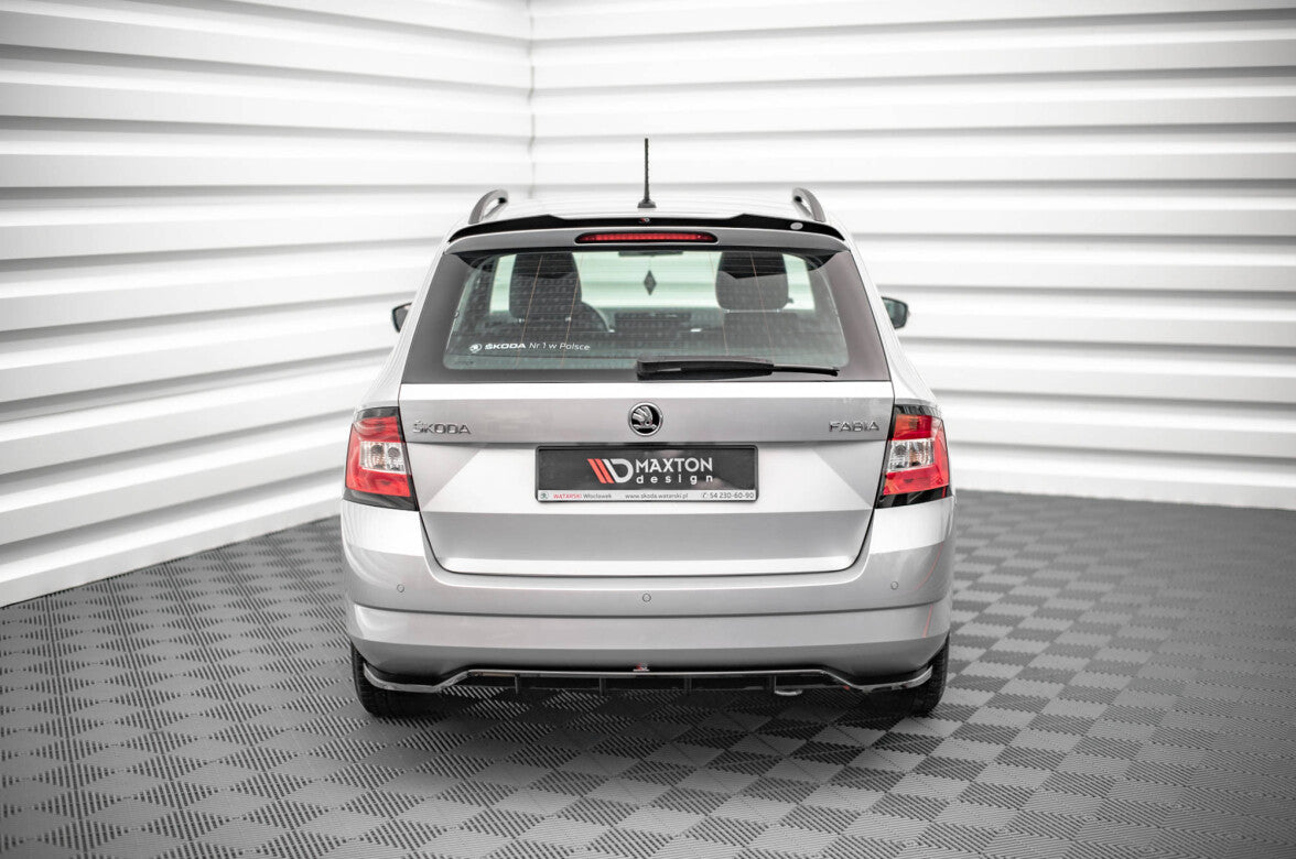 Diffusor Heckansatz passend für Skoda Fabia Combi Mk3 schwarz Hochglanz