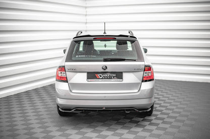 Diffusor Heckansatz passend für Skoda Fabia Combi Mk3 schwarz Hochglanz