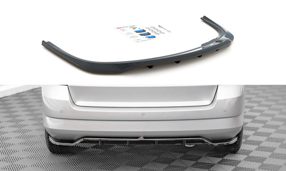 Diffusor Heckansatz passend für Skoda Fabia Combi Mk3 schwarz Hochglanz