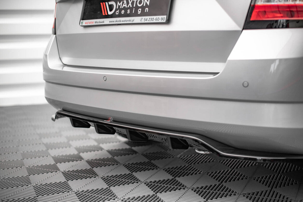 Diffusor Heckansatz passend für Skoda Fabia Combi Mk3 schwarz Hochglanz