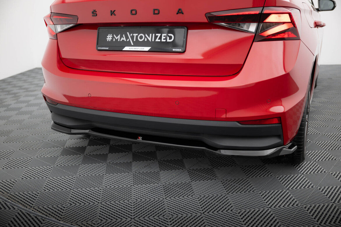 Diffusor Heckansatz passend für Skoda Fabia Mk4 schwarz Hochglanz