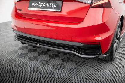 Diffusor Heckansatz passend für Skoda Fabia Monte Carlo Mk4 schwarz Hochglanz