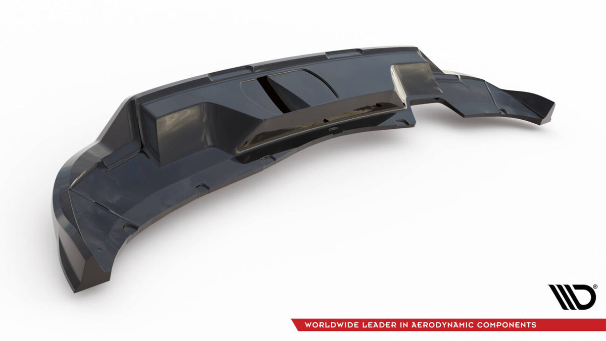 Diffusor Heckansatz passend für Skoda Kamiq Monte Carlo Mk1 FL schwarz Hochglanz