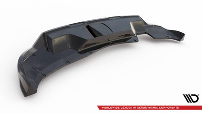 Diffusor Heckansatz passend für Skoda Kamiq Monte Carlo Mk1 FL schwarz Hochglanz