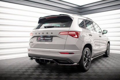 Diffusor Heckansatz passend für Skoda Karoq Sportline Mk1 FL schwarz Hochglanz