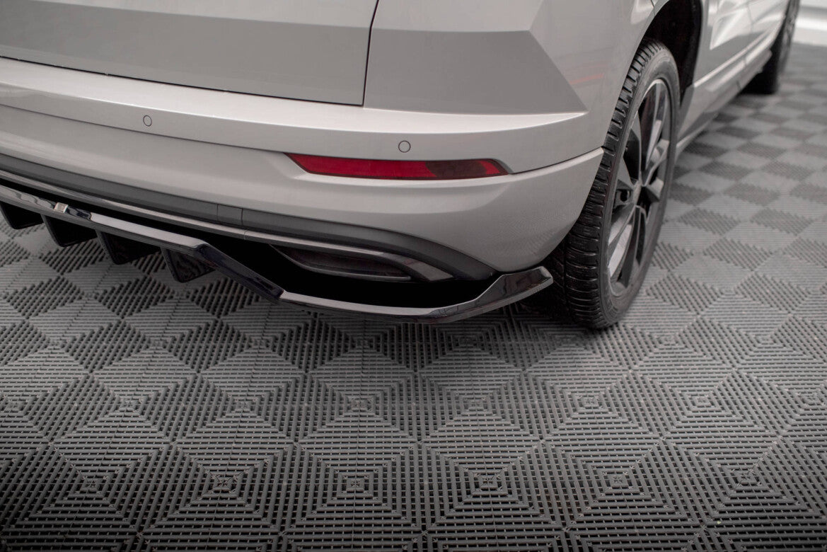 Diffusor Heckansatz passend für Skoda Karoq Sportline Mk1 FL schwarz Hochglanz