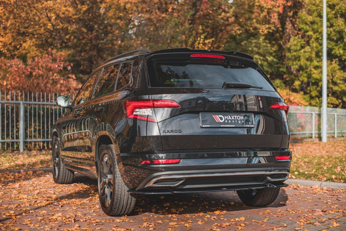 Diffusor Heckansatz passend für Skoda Karoq Sportline schwarz Hochglanz