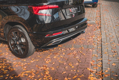 Diffusor Heckansatz passend für Skoda Karoq Sportline schwarz Hochglanz