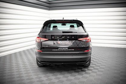 Diffusor Heckansatz passend für Skoda Kodiaq Mk1 FL schwarz Hochglanz