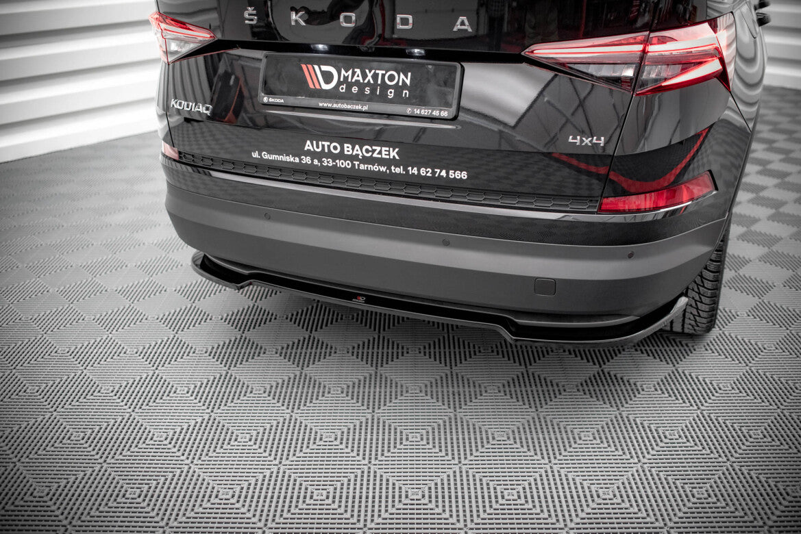 Diffusor Heckansatz passend für Skoda Kodiaq Mk1 FL schwarz Hochglanz