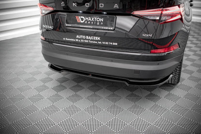 Diffusor Heckansatz passend für Skoda Kodiaq Mk1 FL schwarz Hochglanz