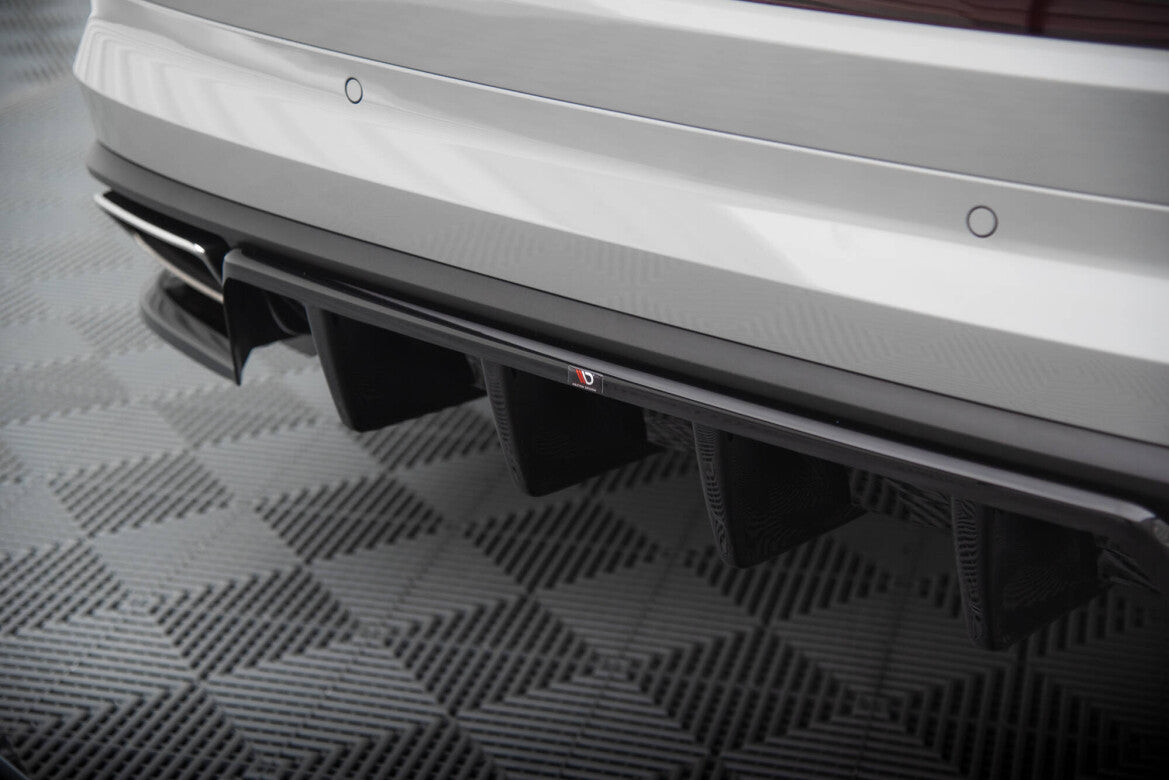 Diffusor Heckansatz passend für Skoda Kodiaq RS Mk1 / Mk1 FL schwarz Hochglanz
