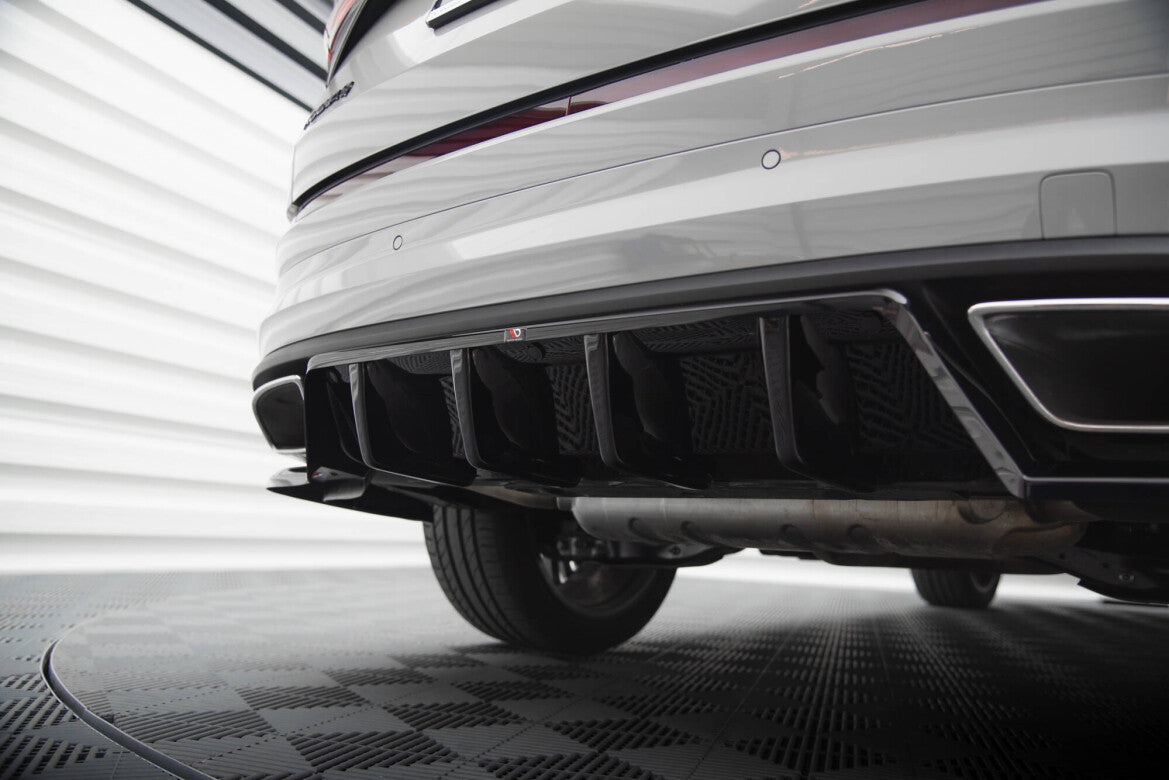 Diffusor Heckansatz passend für Skoda Kodiaq RS Mk1 / Mk1 FL schwarz Hochglanz