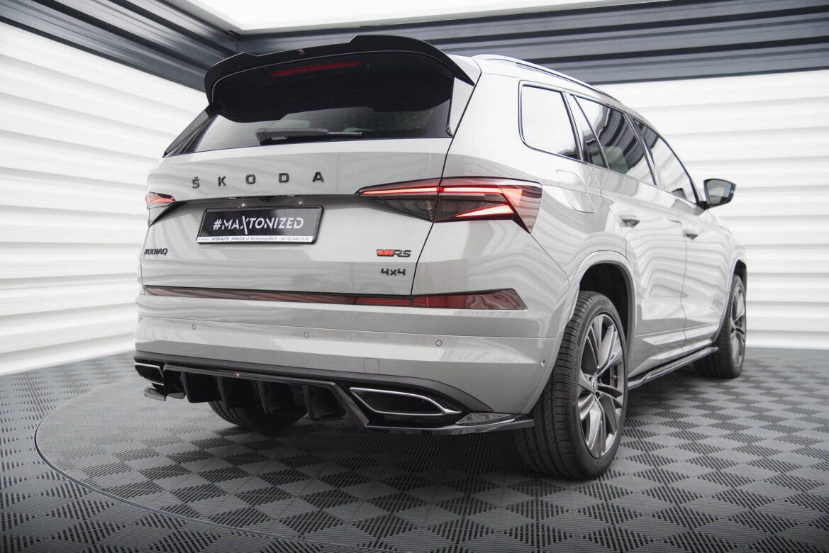 Diffusor Heckansatz passend für Skoda Kodiaq RS Mk1 / Mk1 FL schwarz Hochglanz