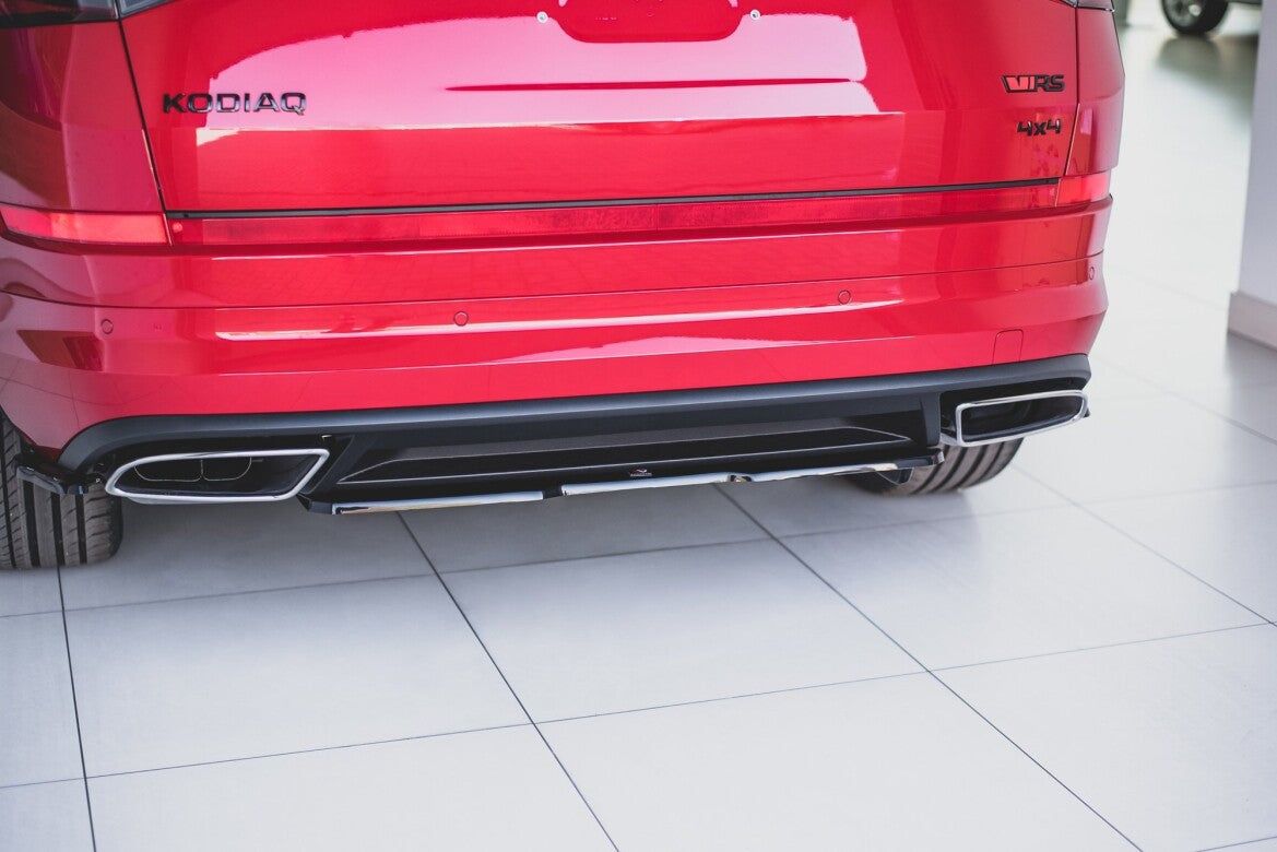 Diffusor Heckansatz passend für Skoda Kodiaq RS Mk1 / Mk1 FL schwarz Hochglanz