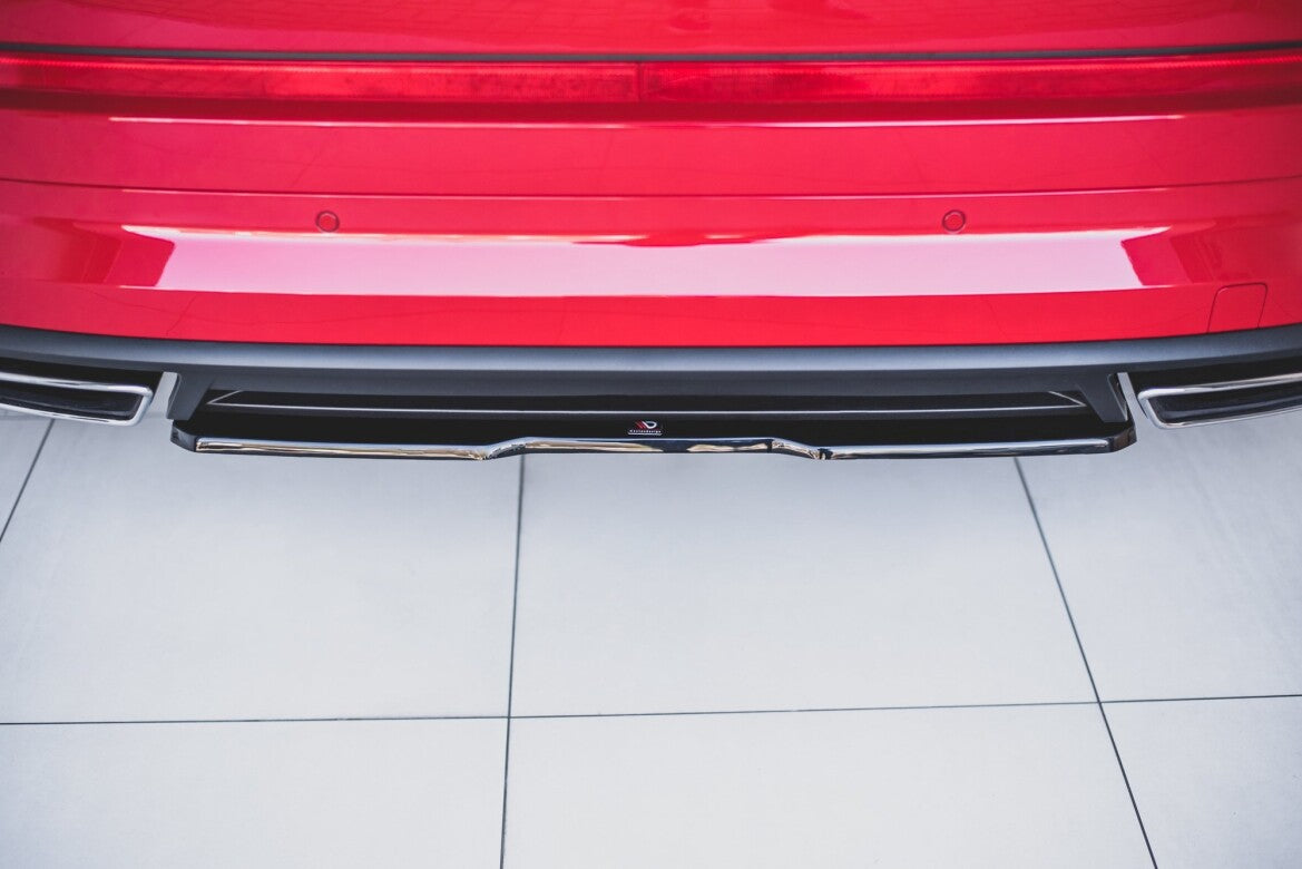 Diffusor Heckansatz passend für Skoda Kodiaq RS Mk1 / Mk1 FL schwarz Hochglanz