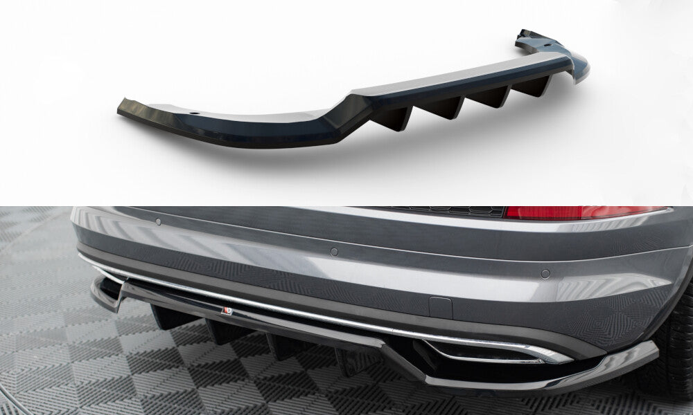 Diffusor Heckansatz passend für Skoda Kodiaq Sportline Mk1 / Mk1 FL schwarz Hochglanz