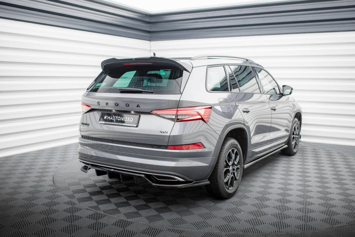 Diffusor Heckansatz passend für Skoda Kodiaq Sportline Mk1 / Mk1 FL schwarz Hochglanz