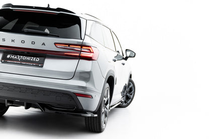 Diffusor Heckansatz passend für Skoda Kodiaq Sportline Mk2 schwarz Hochglanz