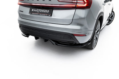 Diffusor Heckansatz passend für Skoda Kodiaq Sportline Mk2 schwarz Hochglanz