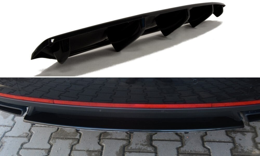 Diffusor Heckansatz passend für Skoda Octavia III RS schwarz Hochglanz