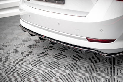Diffusor Heckansatz passend für Skoda Octavia Mk4 schwarz Hochglanz